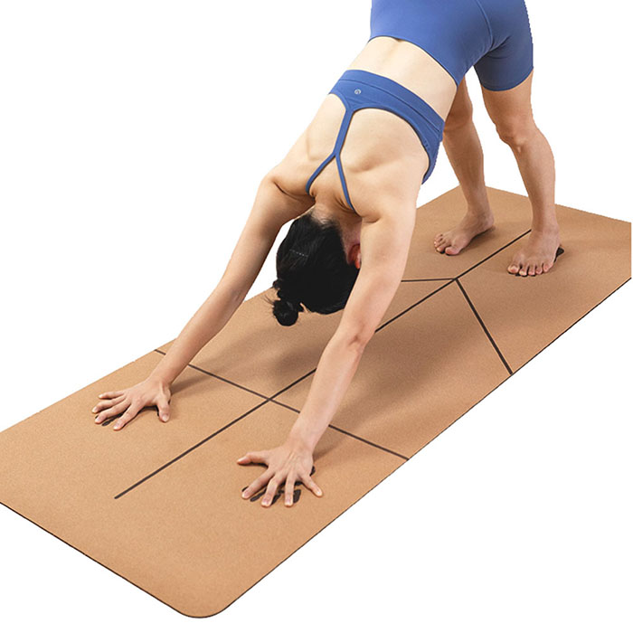 Natural cork yoga mat