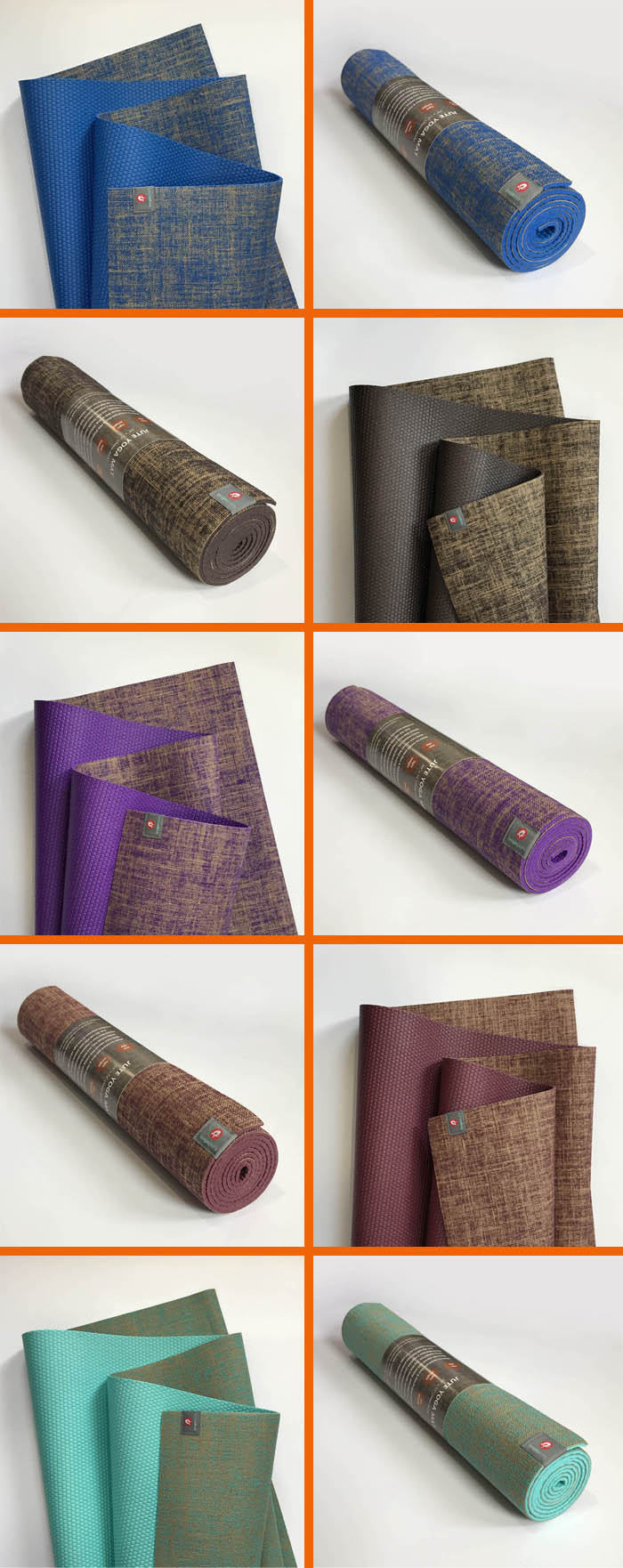 ECO jute yoga mat PER blended with biodegradable jute fiber